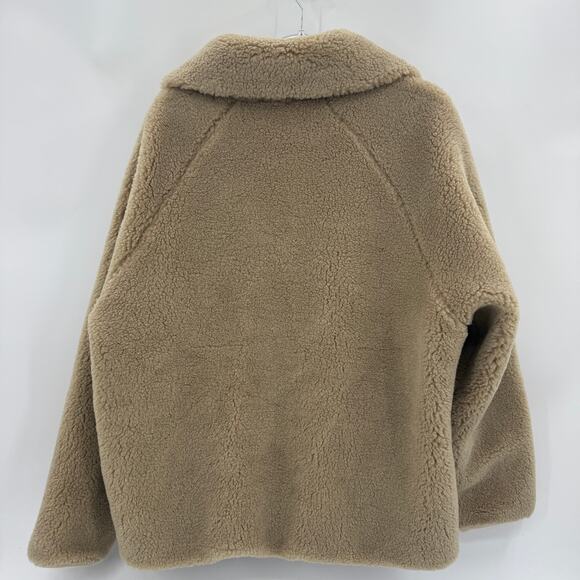 FARMER'S MARKET Mens Fleece Full Zip Jacket Size M Oversized Boxy Cotton Linen - Picture 5 of 7